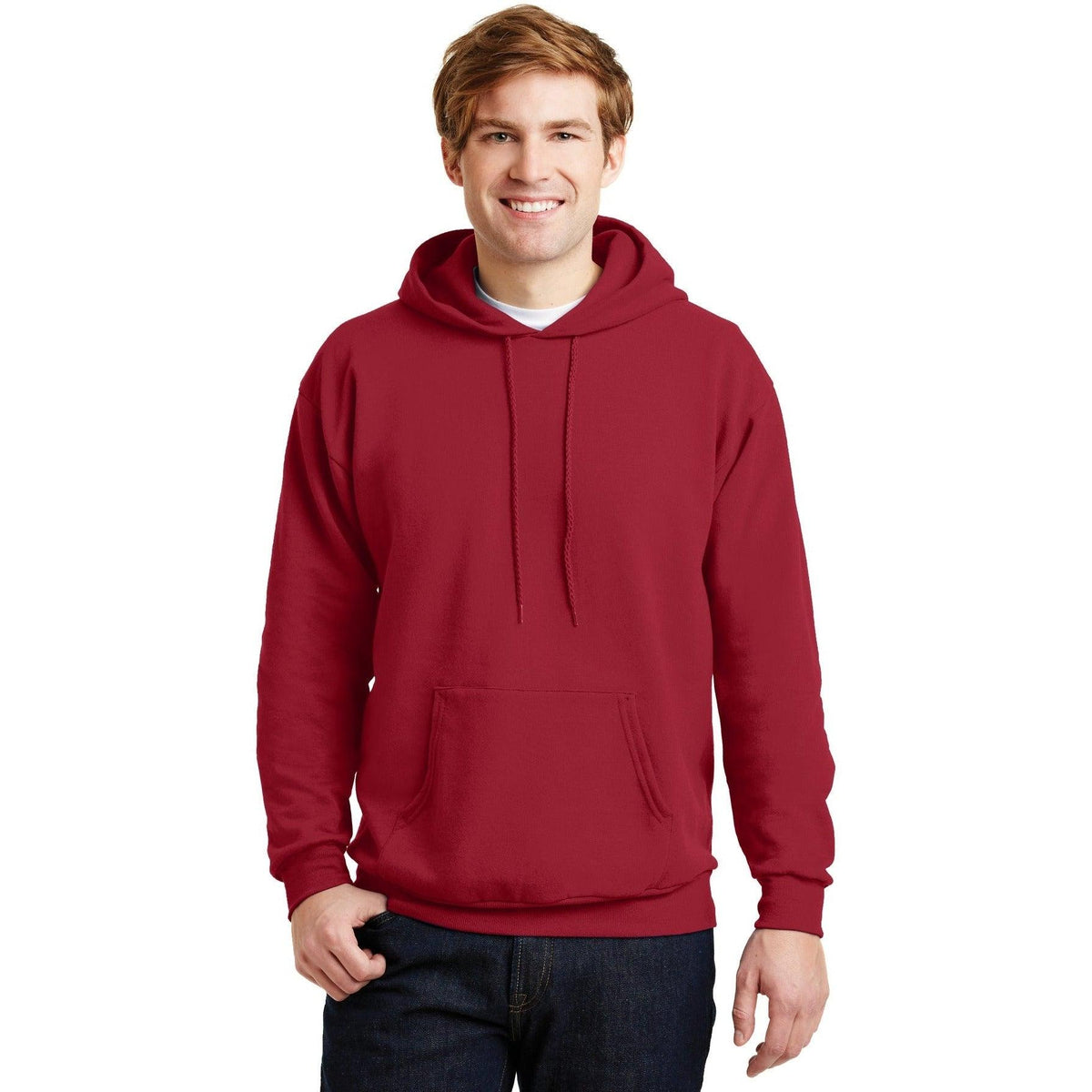no-logo Hanes EcoSmart Pullover Hooded Sweatshirt-Hoodies-Hanes-Thread Logic