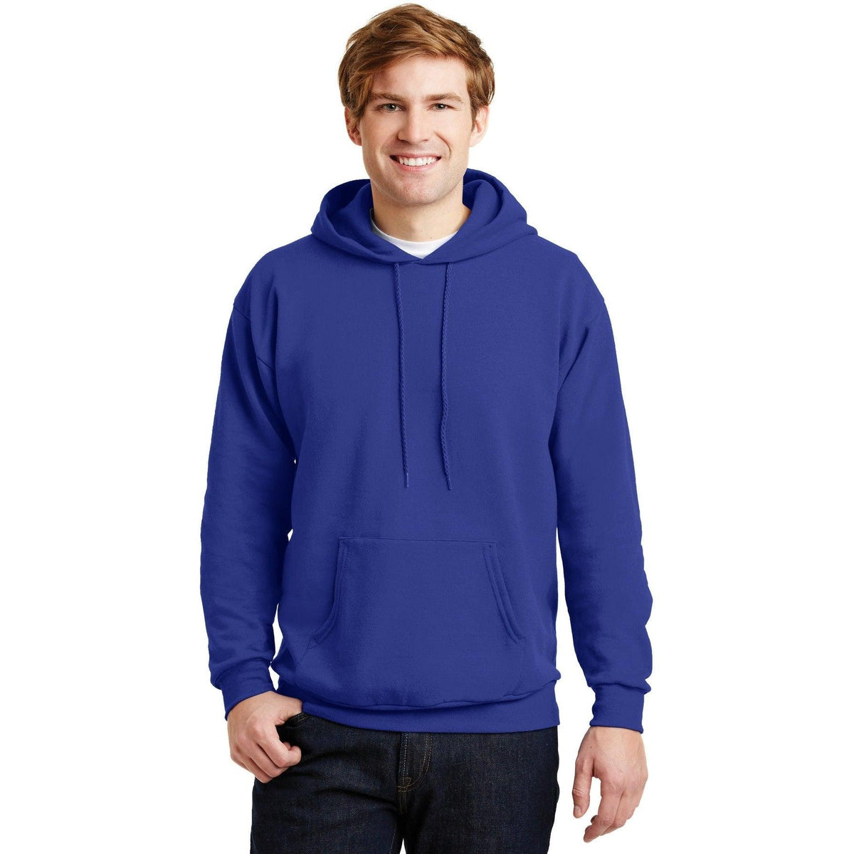 no-logo Hanes EcoSmart Pullover Hooded Sweatshirt-Hoodies-Hanes-Thread Logic