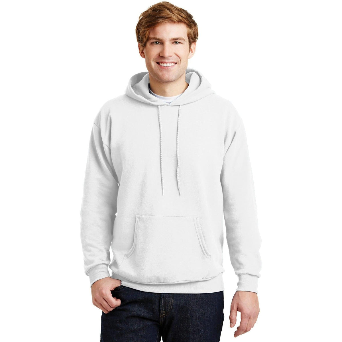no-logo Hanes EcoSmart Pullover Hooded Sweatshirt-Hoodies-Hanes-Thread Logic