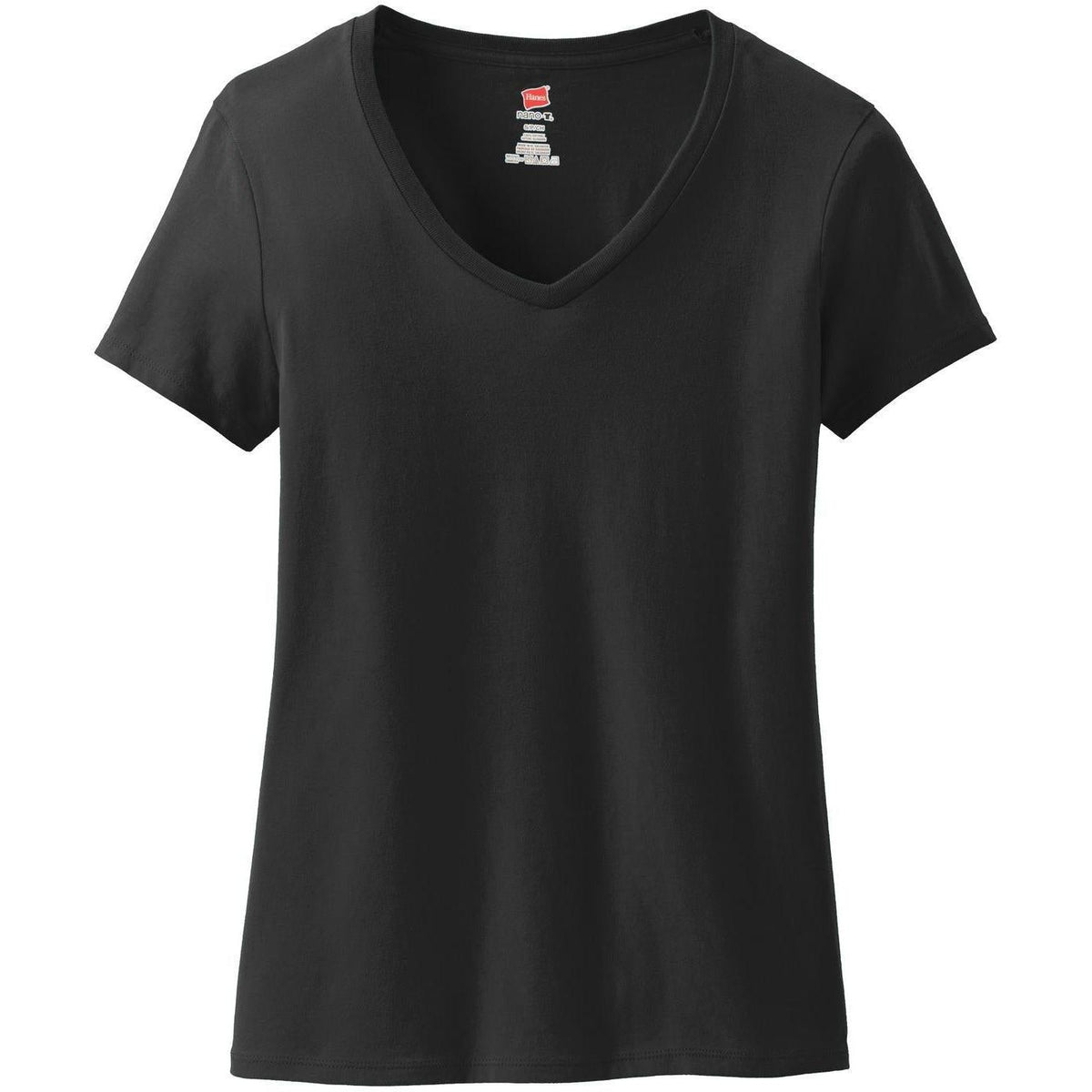 no-logo Hanes Ladies Nano-T Cotton V-Neck T-Shirt