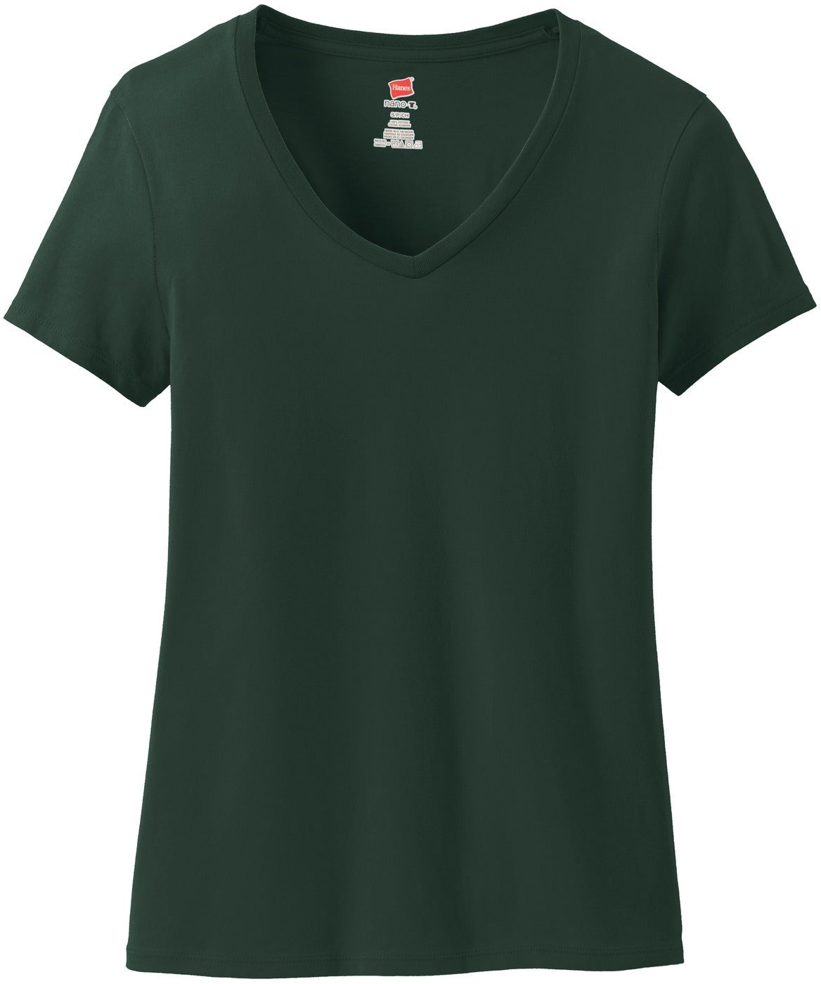 Hanes Ladies Nano-T Cotton V-Neck T-Shirt