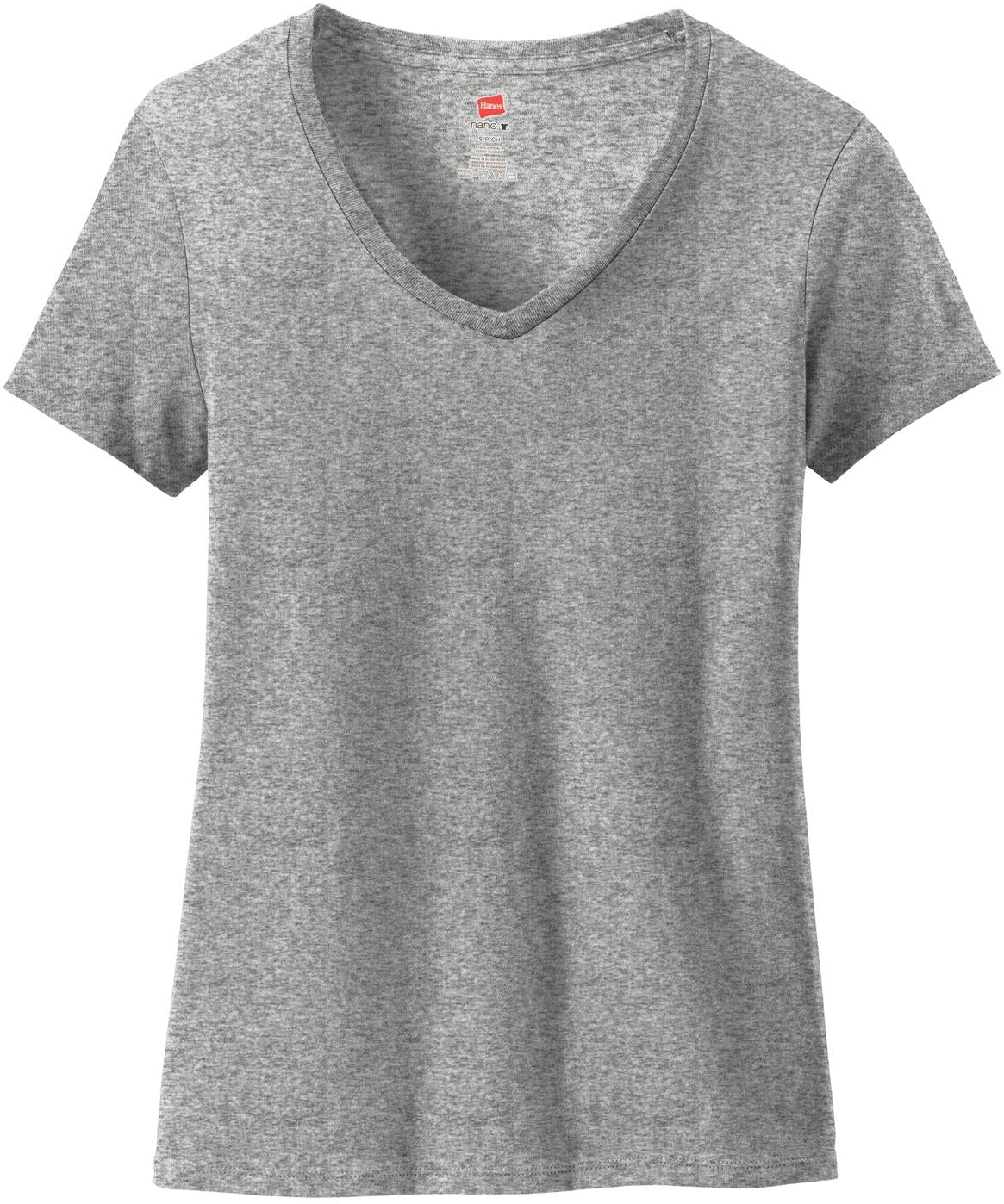 Hanes Ladies Nano-T Cotton V-Neck T-Shirt