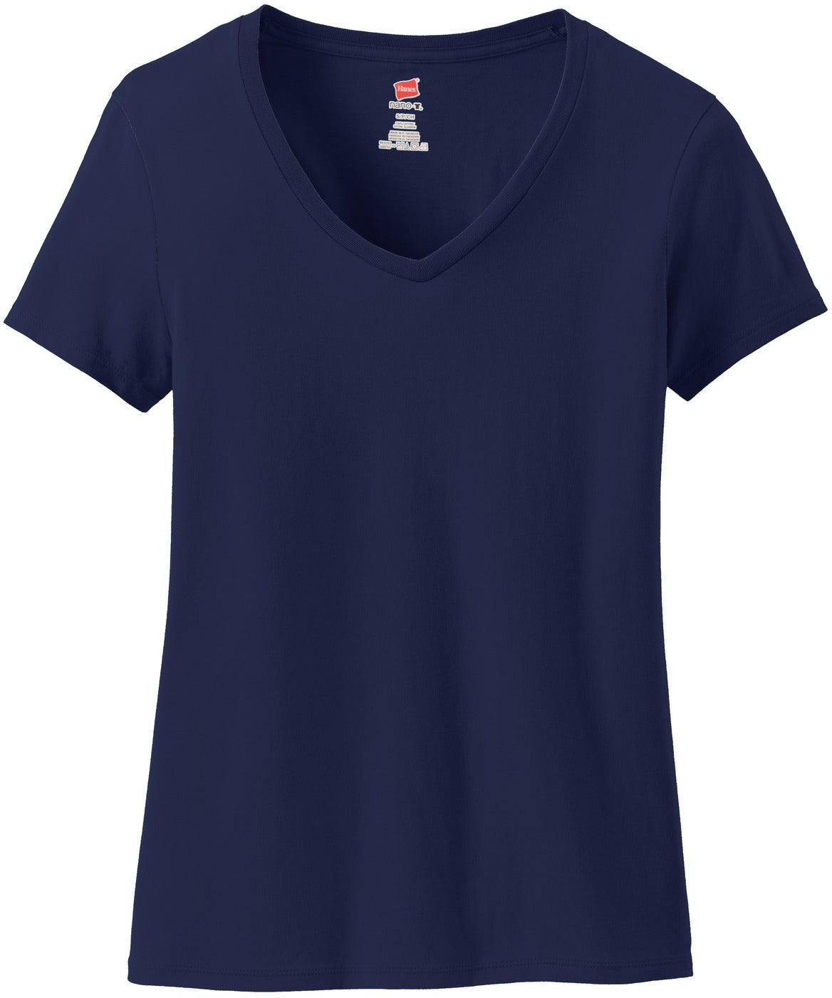 Hanes Ladies Nano-T Cotton V-Neck T-Shirt