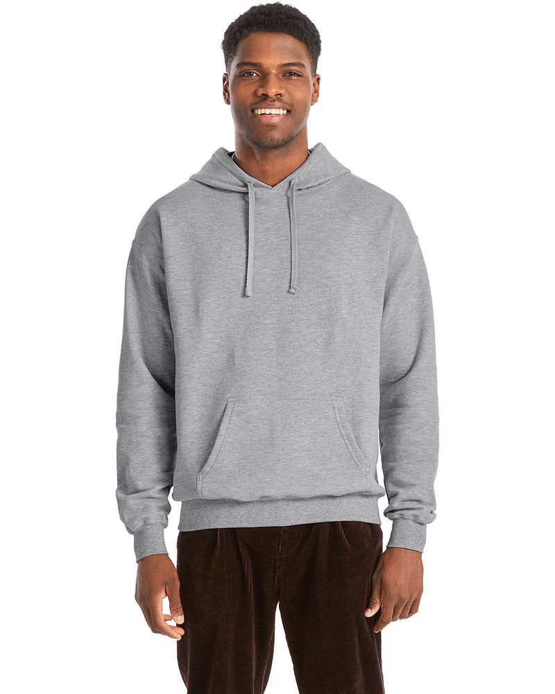  Hanes Perfect Sweats Pullover Hooded Sweatshirt-Men's Layering-Hanes-Light Steel-S-Thread Logic