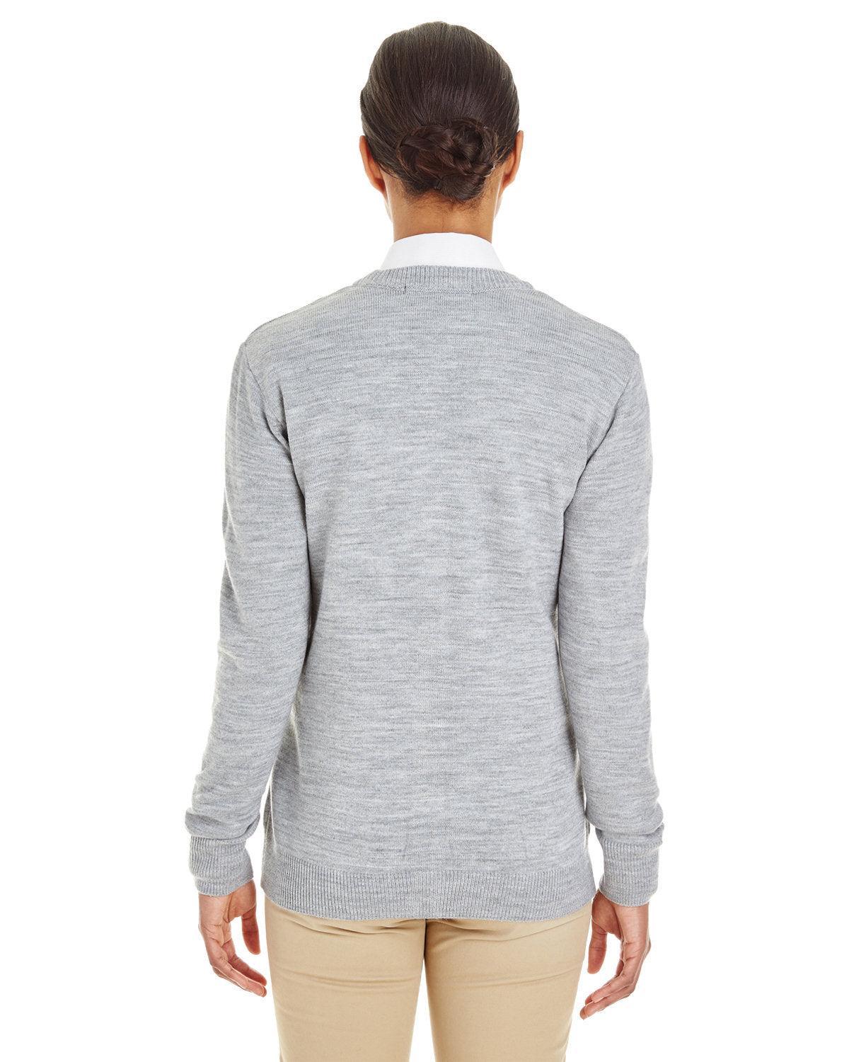 no-logo Harriton Ladies Pilbloc V-Neck Button Cardigan Sweater-Ladies Layering-Harriton-Thread Logic