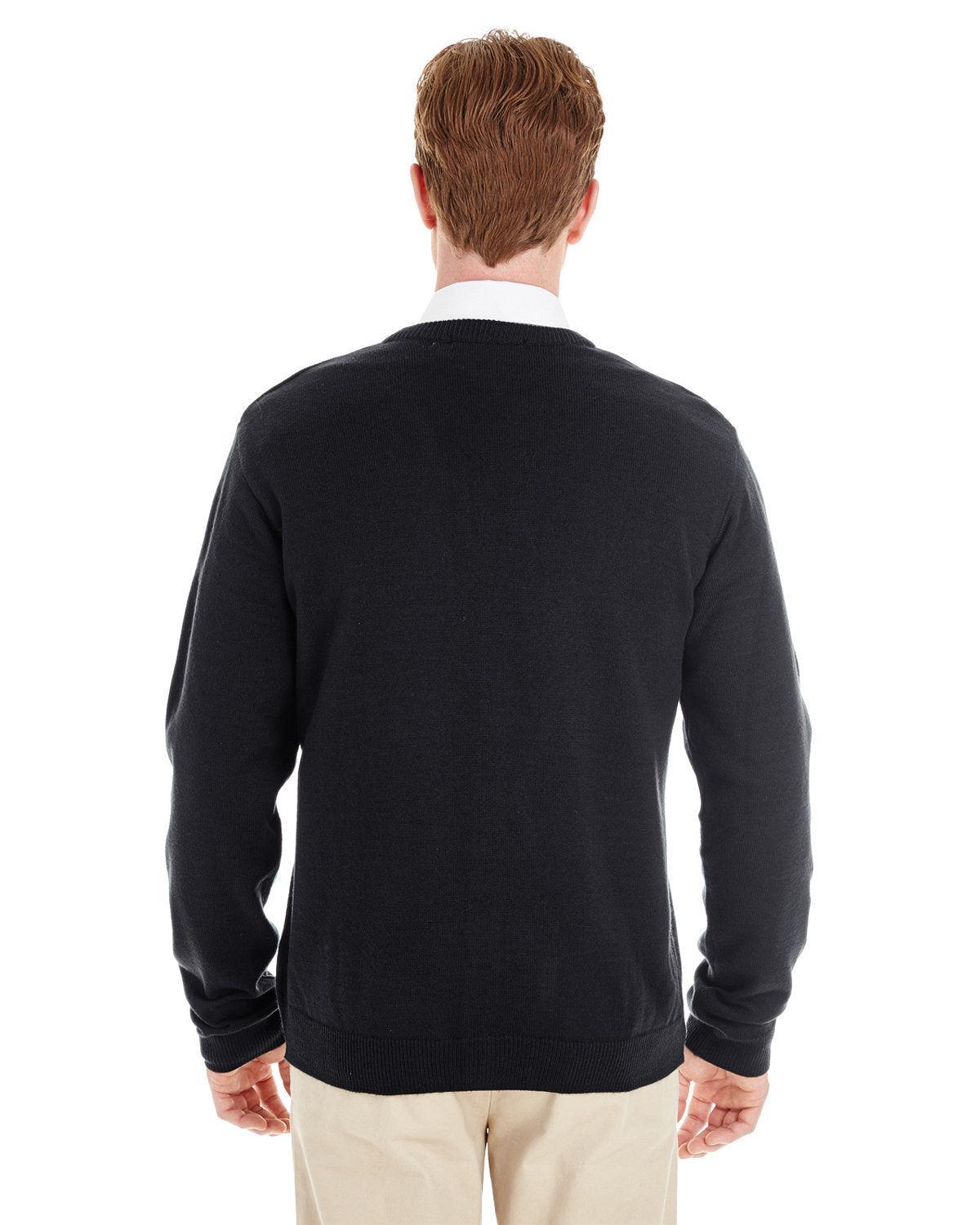 no-logo Harriton Pilbloc V-Neck Button Cardigan Sweater-Men's Layering-Harriton-Thread Logic