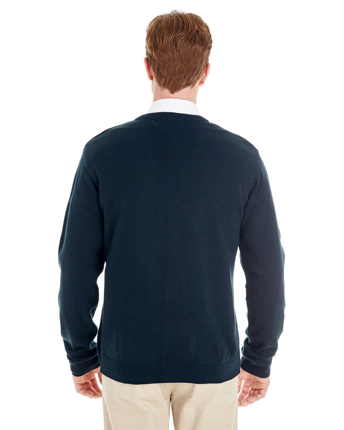 no-logo Harriton Pilbloc V-Neck Button Cardigan Sweater-Men's Layering-Harriton-Thread Logic