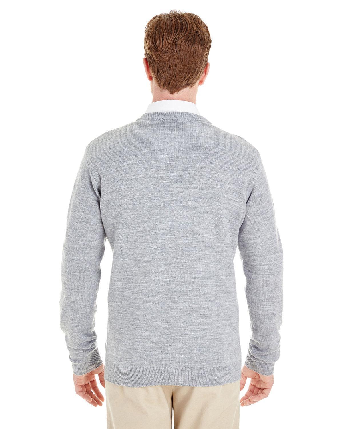 no-logo Harriton Pilbloc V-Neck Button Cardigan Sweater-Men's Layering-Harriton-Thread Logic