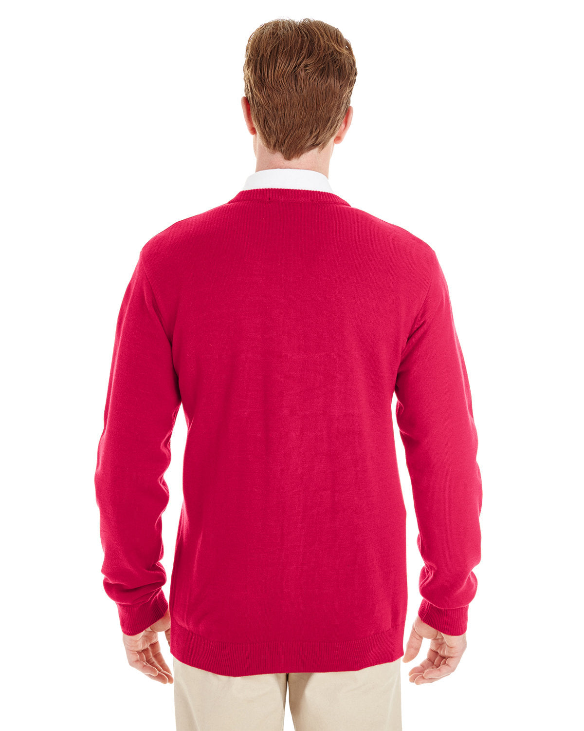 no-logo Harriton Pilbloc V-Neck Button Cardigan Sweater-Men's Layering-Harriton-Thread Logic
