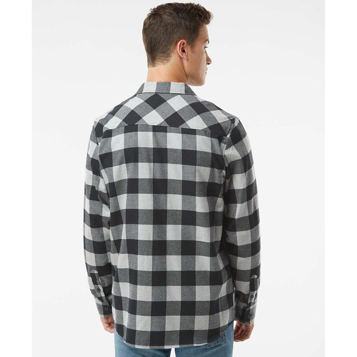 no-logo Independent Trading Co. Flannel Shirt-Men's Dress Shirts-Independent Trading Co.-Thread Logic