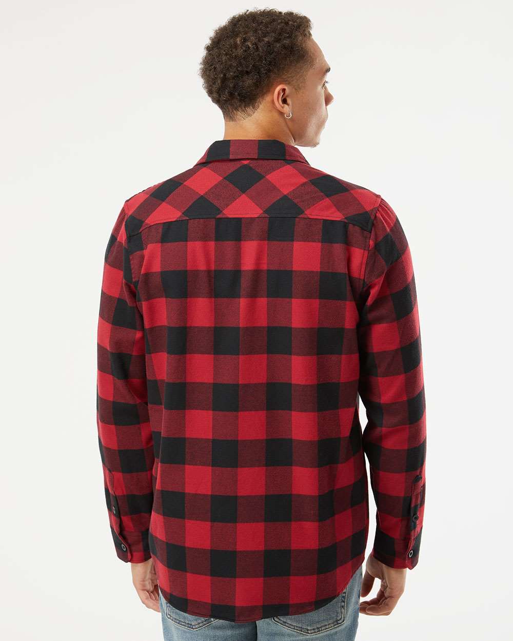 no-logo Independent Trading Co. Flannel Shirt-Men's Dress Shirts-Independent Trading Co.-Thread Logic