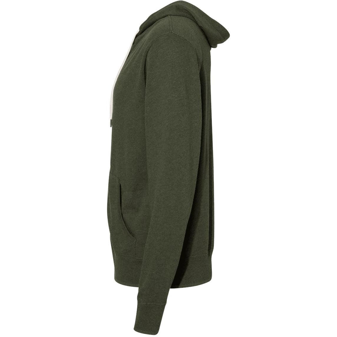 no-logo Independent Trading Co. Heathered French Terry Full-Zip Hooded Sweatshirt-Men's Layering-Independent Trading Co.-Thread Logic