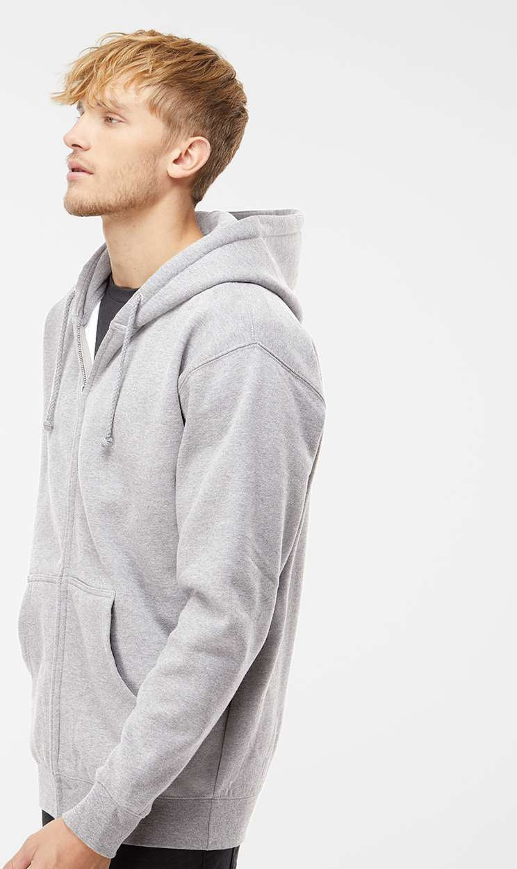 no-logo Independent Trading Co. Heavyweight Full-Zip Hooded Sweatshirt -Men's Layering-Independent Trading Co.-Thread Logic