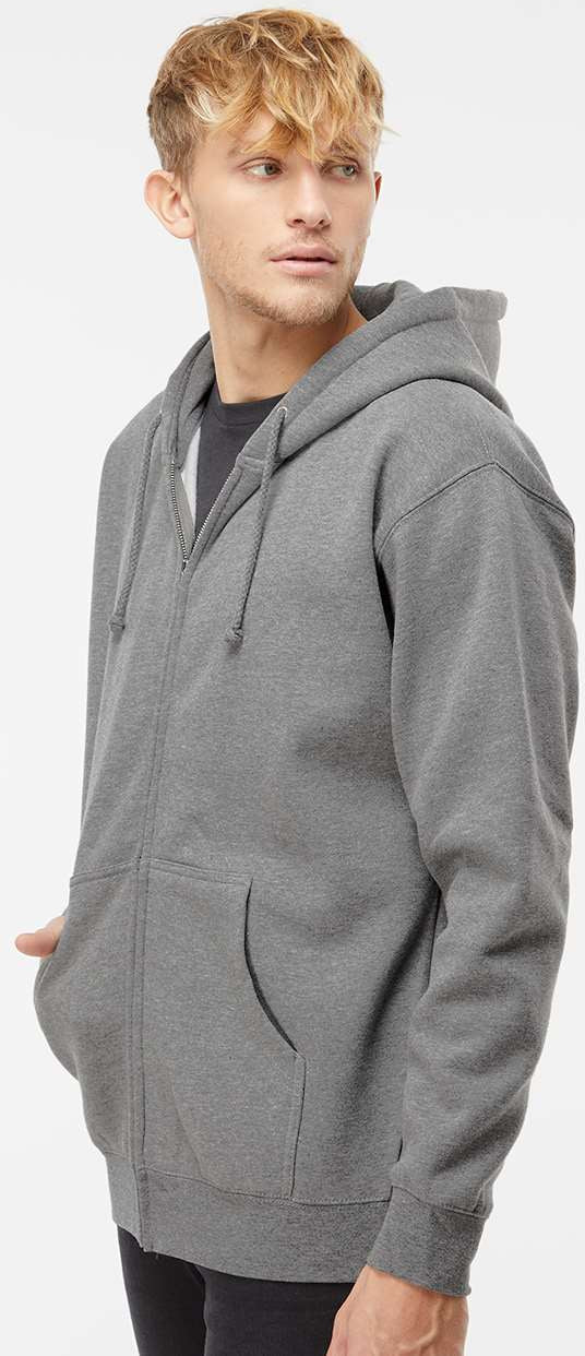 no-logo Independent Trading Co. Heavyweight Full-Zip Hooded Sweatshirt -Men's Layering-Independent Trading Co.-Thread Logic