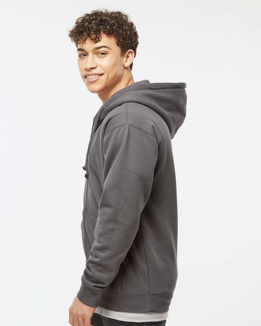 no-logo Independent Trading Co. Heavyweight Full-Zip Hooded Sweatshirt -Men's Layering-Independent Trading Co.-Thread Logic