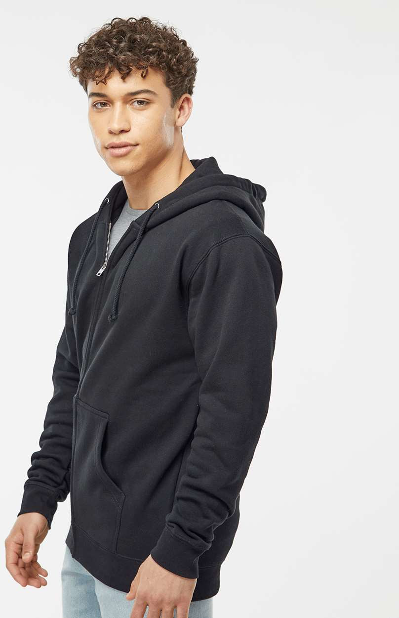 no-logo Independent Trading Co. Heavyweight Full-Zip Hooded Sweatshirt -Men's Layering-Independent Trading Co.-Thread Logic