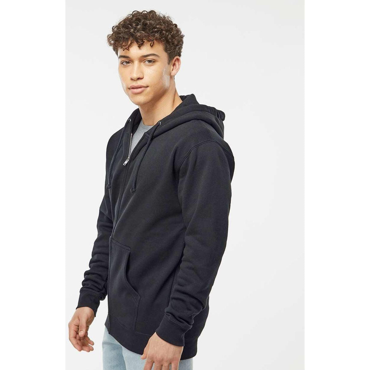 no-logo Independent Trading Co. Heavyweight Full-Zip Hooded Sweatshirt -Men's Layering-Independent Trading Co.-Thread Logic