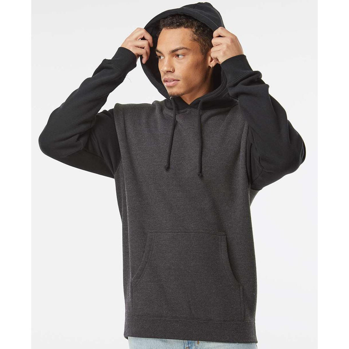 no-logo Independent Trading Co. Heavyweight Hooded Sweatshirt-Men's Layering-Independent Trading Co.-Thread Logic
