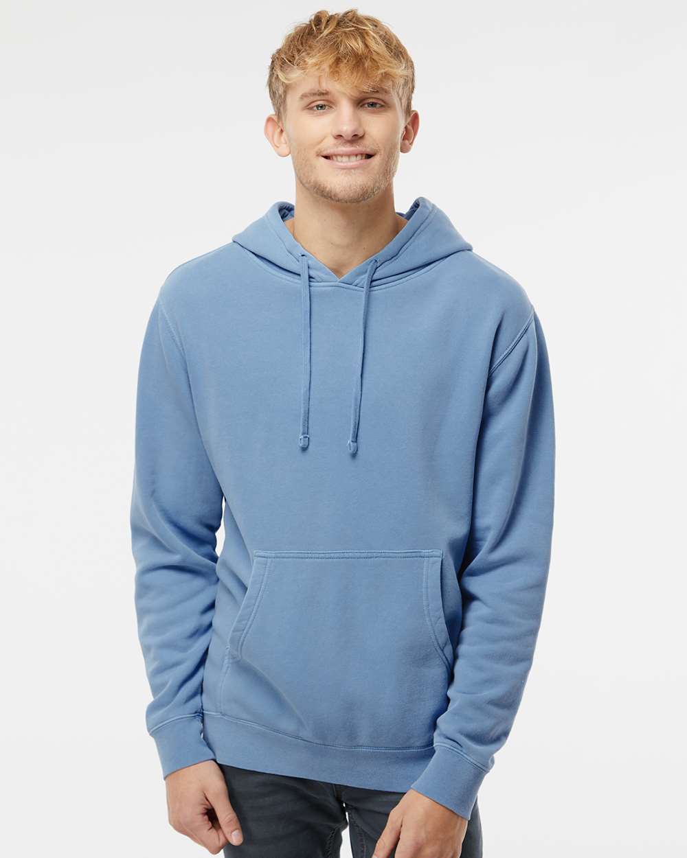 no-logo Independent Trading Co. Heavyweight Pigment-Dyed Hooded Sweatshirt-Men's Layering-Independent Trading Co.-Thread Logic