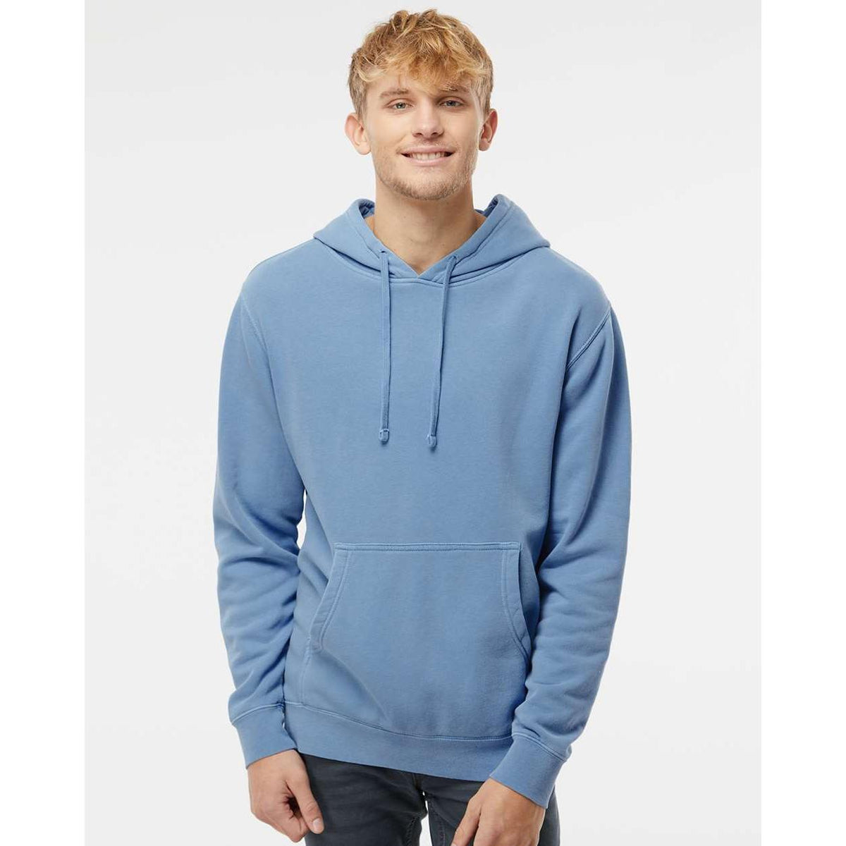 no-logo Independent Trading Co. Heavyweight Pigment-Dyed Hooded Sweatshirt-Men's Layering-Independent Trading Co.-Thread Logic
