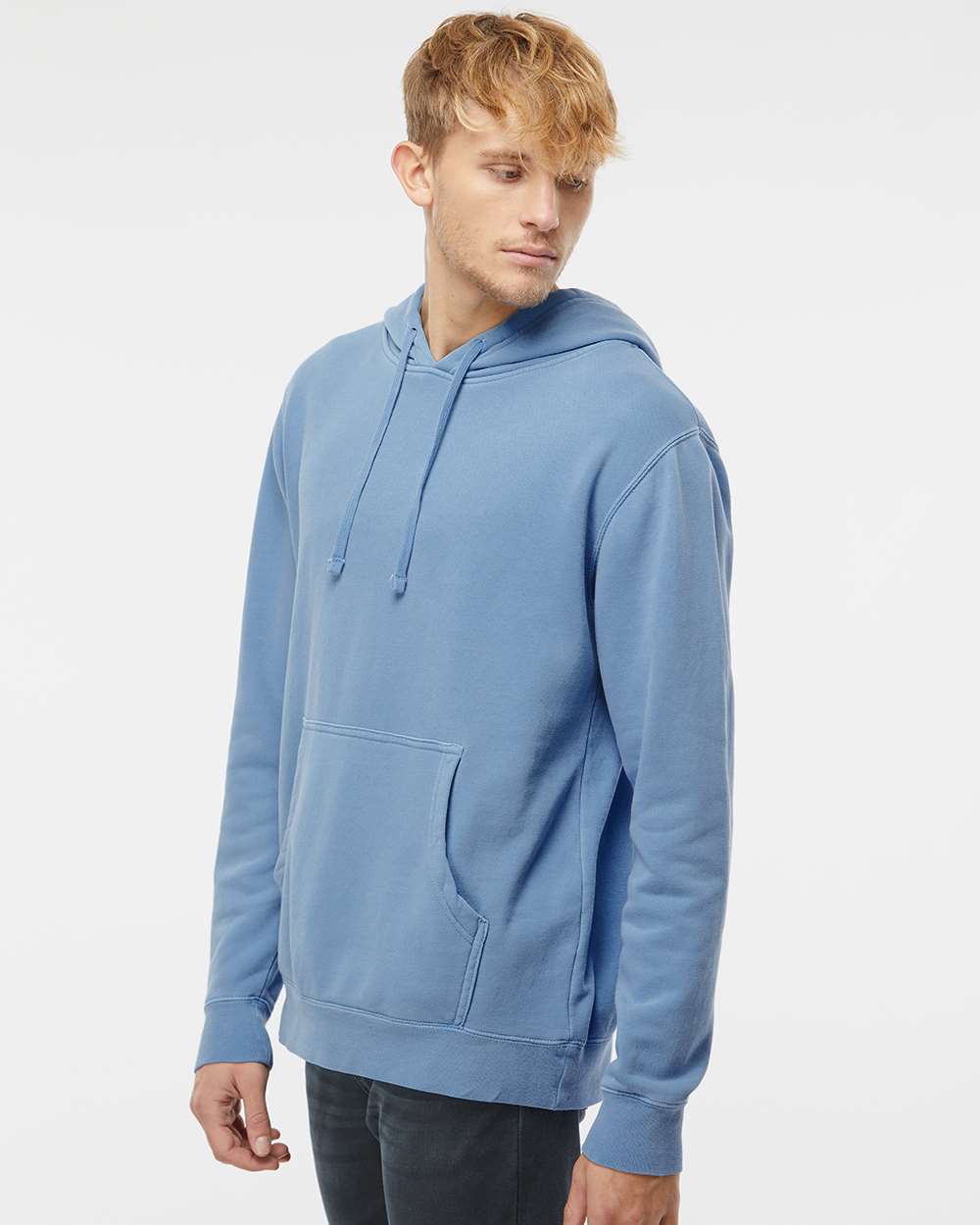 no-logo Independent Trading Co. Heavyweight Pigment-Dyed Hooded Sweatshirt-Men's Layering-Independent Trading Co.-Thread Logic