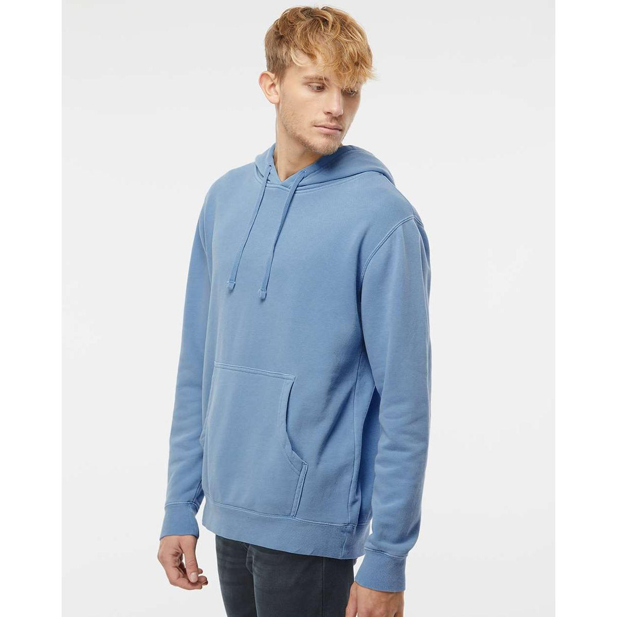 no-logo Independent Trading Co. Heavyweight Pigment-Dyed Hooded Sweatshirt-Men's Layering-Independent Trading Co.-Thread Logic