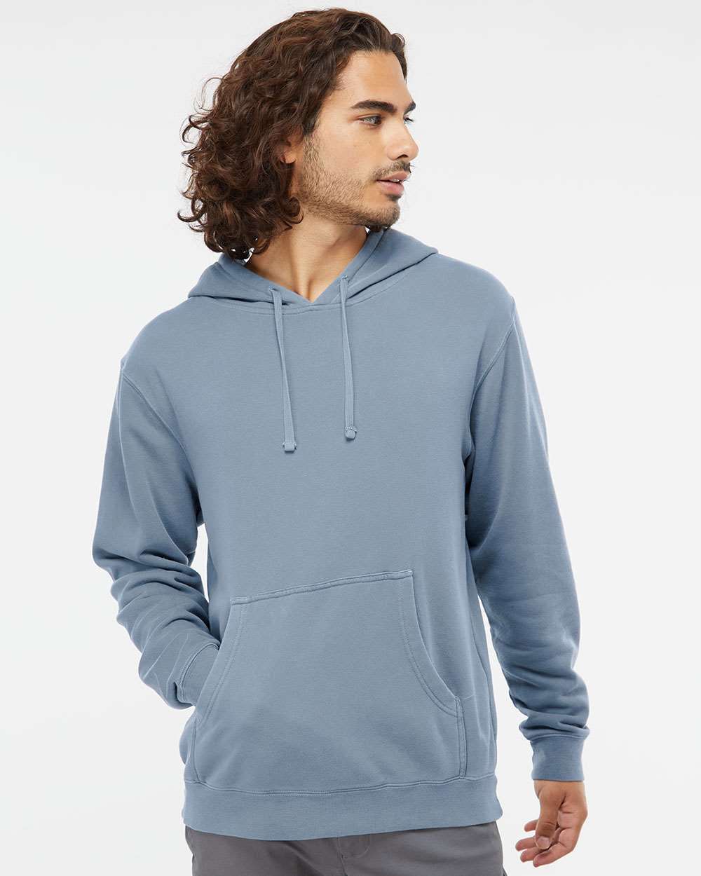 no-logo Independent Trading Co. Heavyweight Pigment-Dyed Hooded Sweatshirt-Men's Layering-Independent Trading Co.-Thread Logic