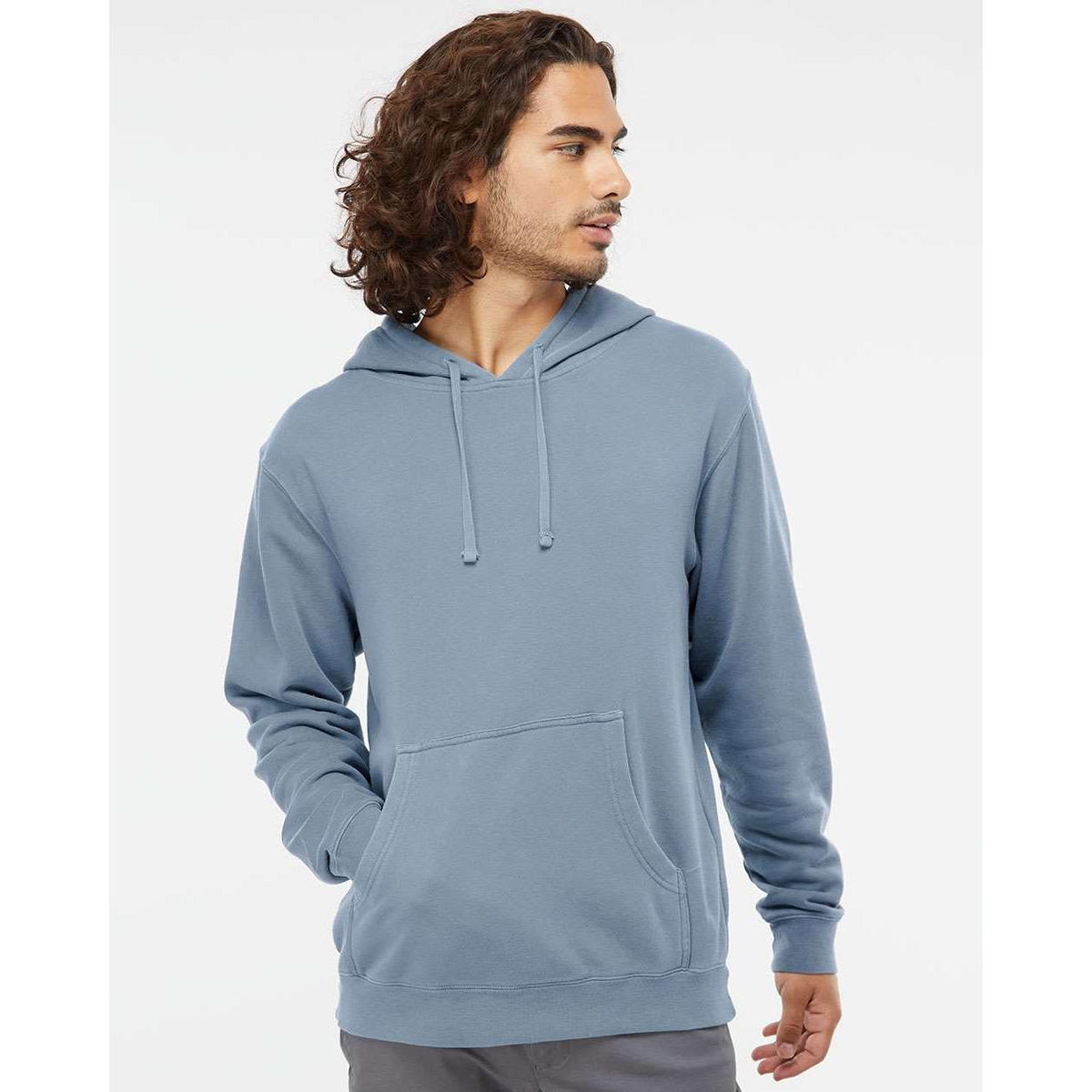 no-logo Independent Trading Co. Heavyweight Pigment-Dyed Hooded Sweatshirt-Men's Layering-Independent Trading Co.-Thread Logic