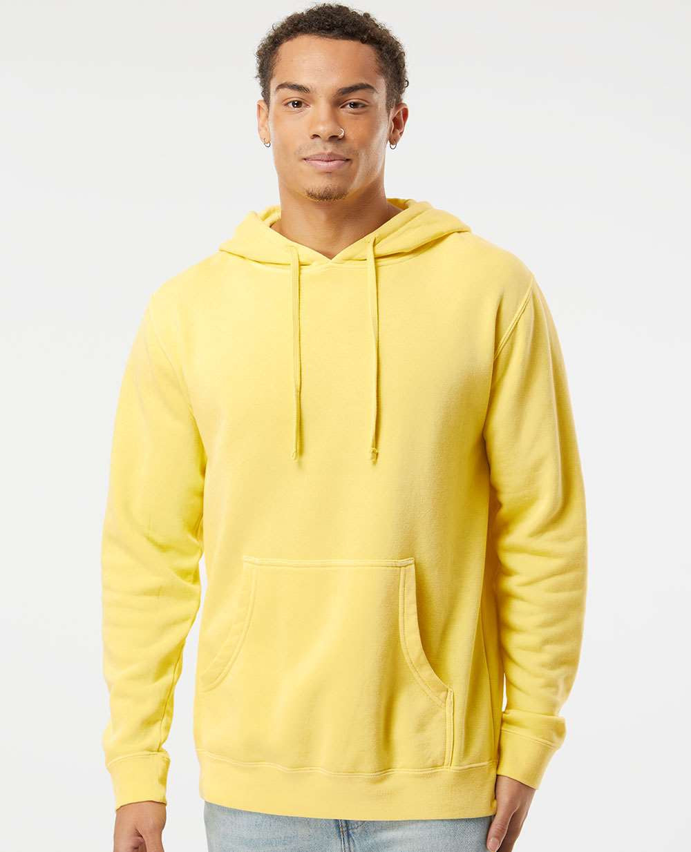 no-logo Independent Trading Co. Heavyweight Pigment-Dyed Hooded Sweatshirt-Men's Layering-Independent Trading Co.-Thread Logic