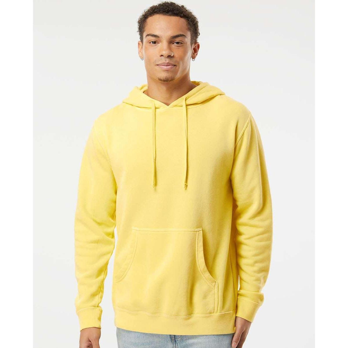 no-logo Independent Trading Co. Heavyweight Pigment-Dyed Hooded Sweatshirt-Men's Layering-Independent Trading Co.-Thread Logic