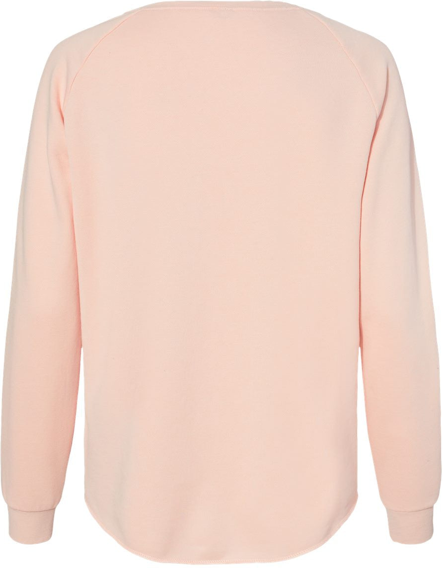 no-logo Independent Trading Co. Ladies California Wave Wash Crewneck Sweatshirt-Ladies Layering-Independent Trading Co.-Thread Logic