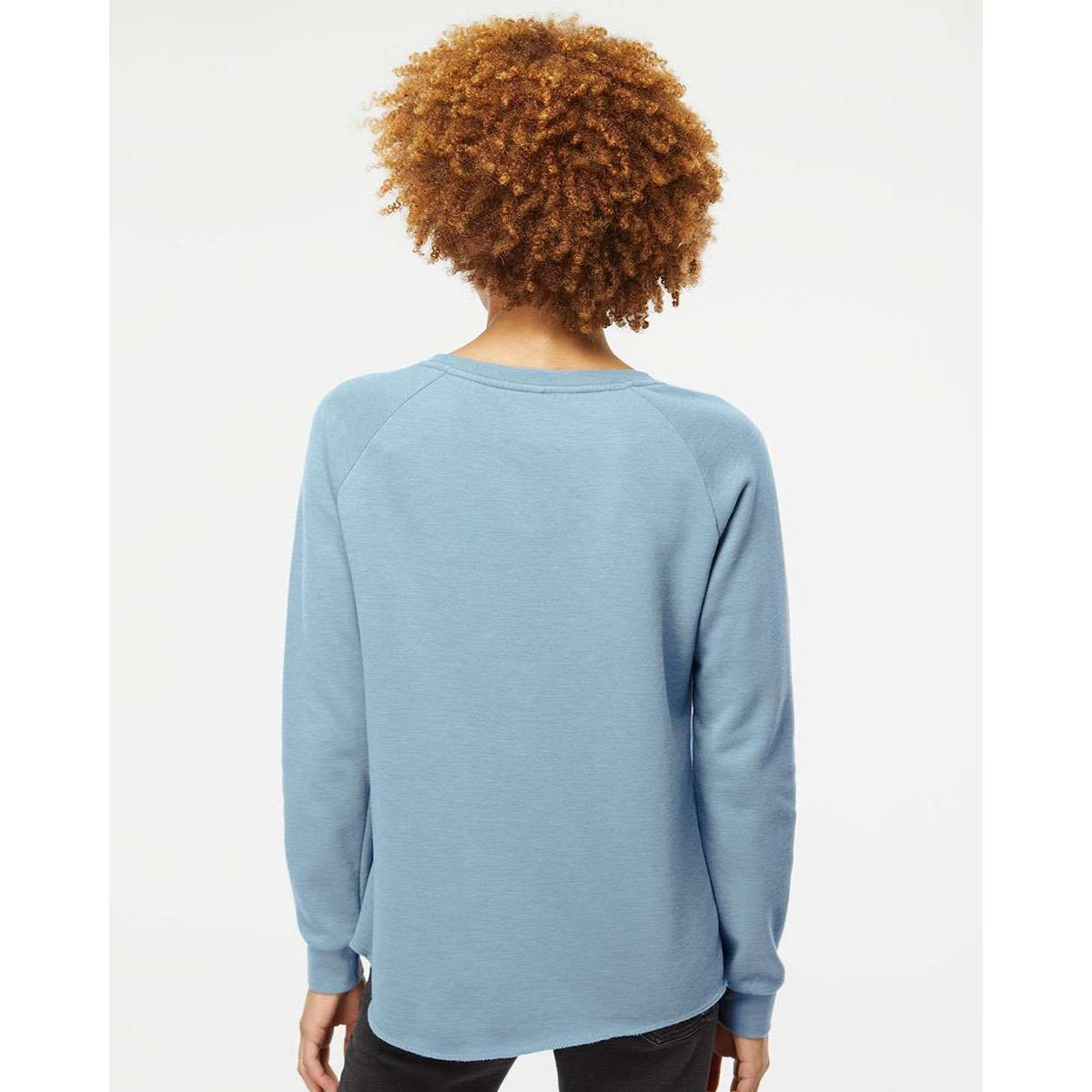no-logo Independent Trading Co. Ladies California Wave Wash Crewneck Sweatshirt-Ladies Layering-Independent Trading Co.-Thread Logic