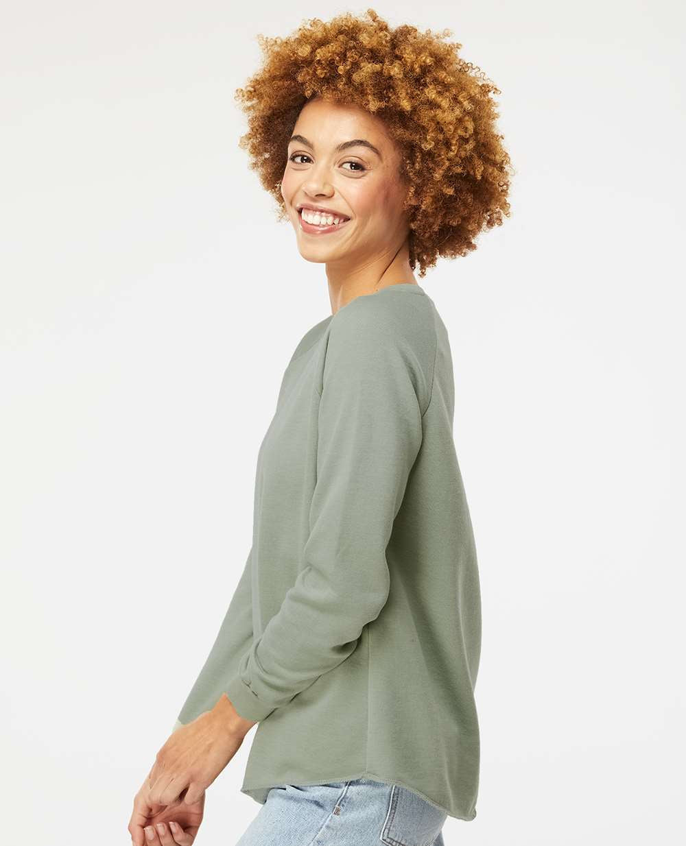 no-logo Independent Trading Co. Ladies California Wave Wash Crewneck Sweatshirt-Ladies Layering-Independent Trading Co.-Thread Logic