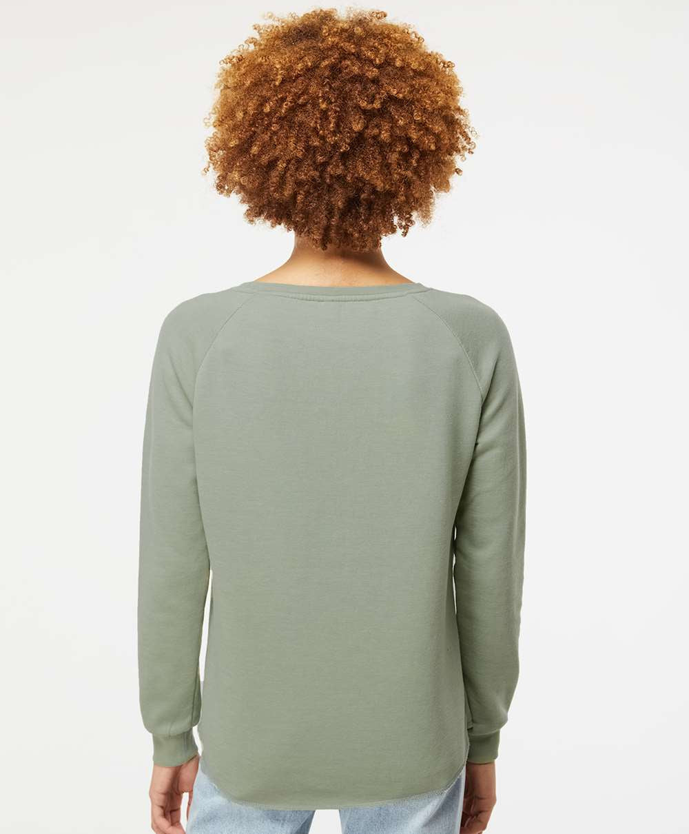 no-logo Independent Trading Co. Ladies California Wave Wash Crewneck Sweatshirt-Ladies Layering-Independent Trading Co.-Thread Logic