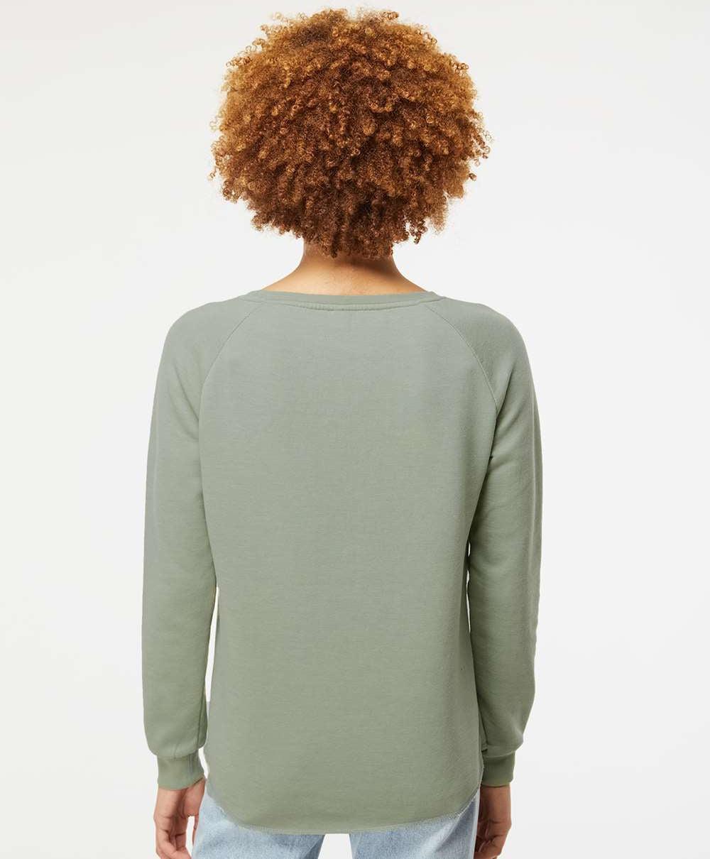 no-logo Independent Trading Co. Ladies California Wave Wash Crewneck Sweatshirt-Ladies Layering-Independent Trading Co.-Thread Logic