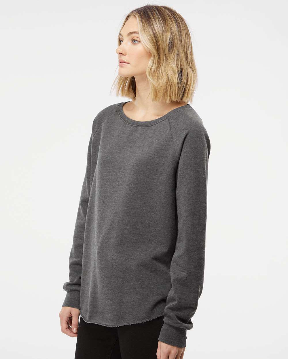 no-logo Independent Trading Co. Ladies California Wave Wash Crewneck Sweatshirt-Ladies Layering-Independent Trading Co.-Thread Logic