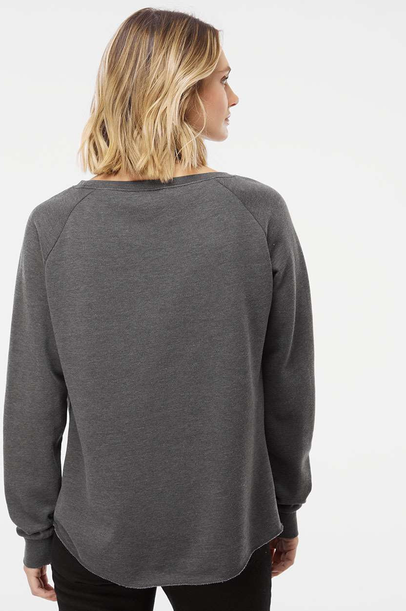 no-logo Independent Trading Co. Ladies California Wave Wash Crewneck Sweatshirt-Ladies Layering-Independent Trading Co.-Thread Logic