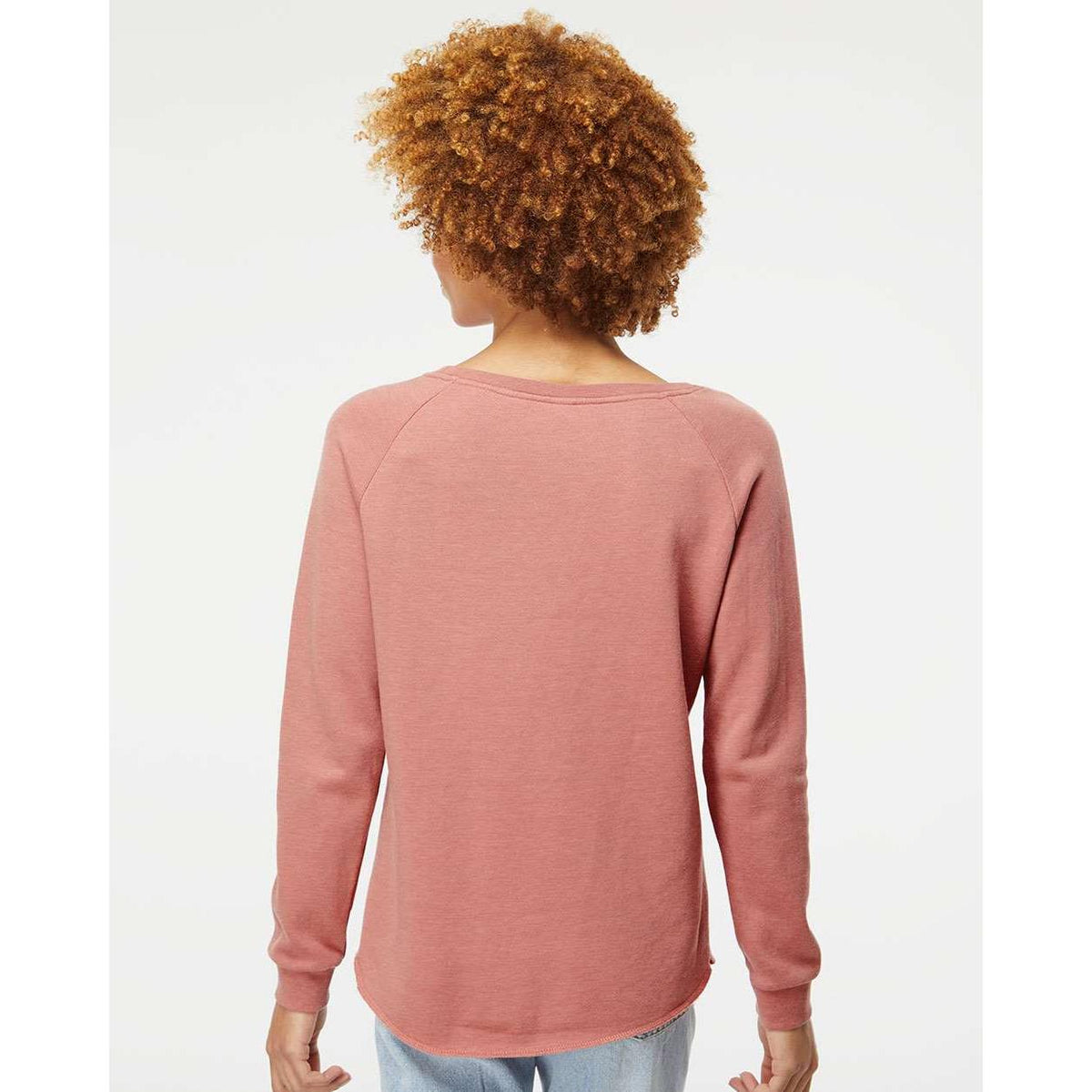 no-logo Independent Trading Co. Ladies California Wave Wash Crewneck Sweatshirt-Ladies Layering-Independent Trading Co.-Thread Logic