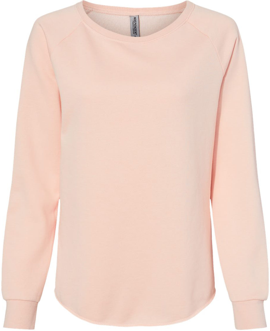 Independent Trading Co. Ladies California Wave Wash Crewneck Sweatshirt
