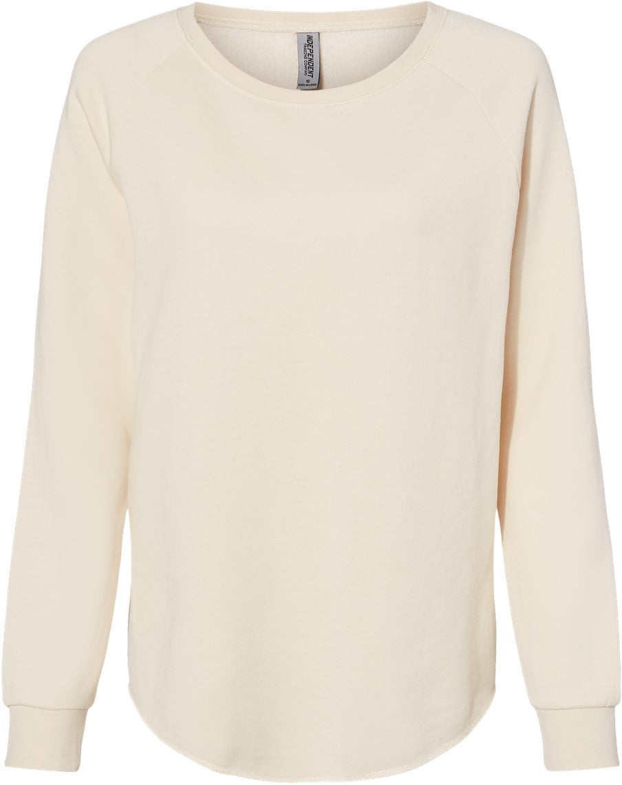 Independent Trading Co. Ladies California Wave Wash Crewneck Sweatshirt