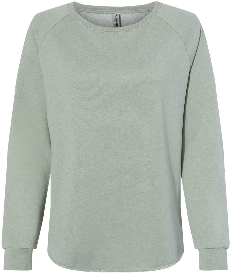 Independent Trading Co. Ladies California Wave Wash Crewneck Sweatshirt