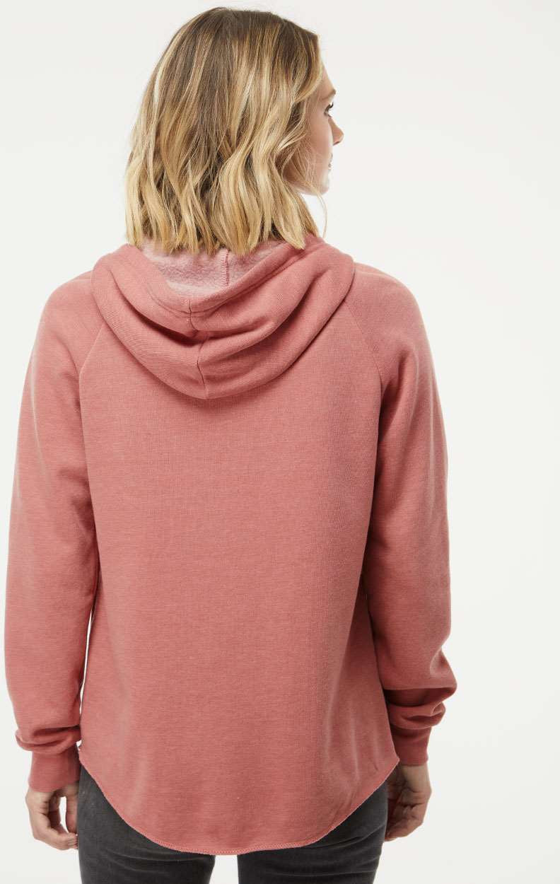 no-logo Independent Trading Co. Ladies California Wave Wash Full-Zip Hooded Sweatshirt -Ladies Layering-Independent Trading Co.-Thread Logic