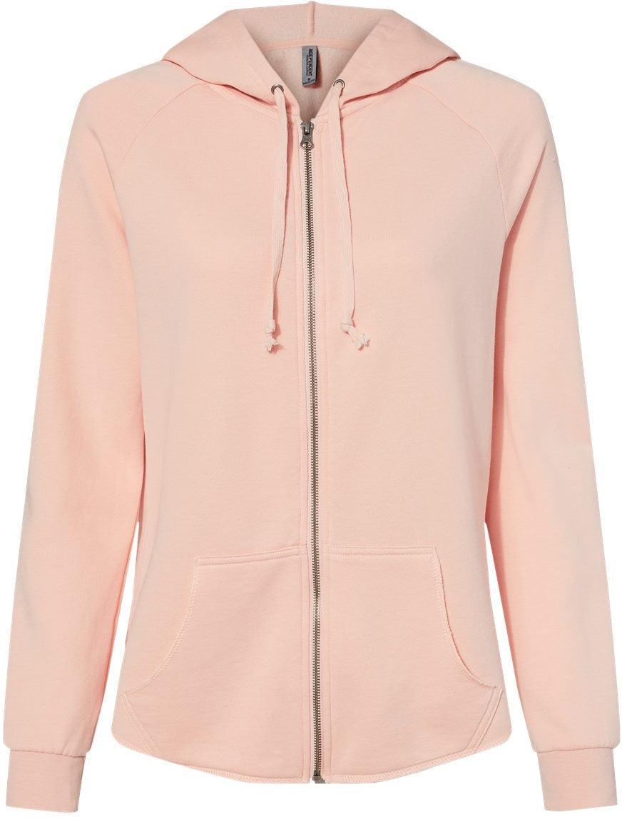 Independent Trading Co. Women's California Wave Wash Full-Zip Hooded Sweatshirt