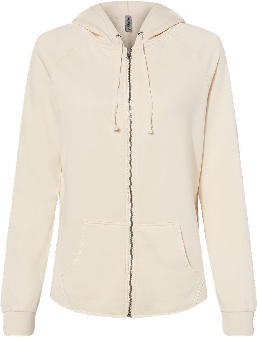 Independent Trading Co. Women's California Wave Wash Full-Zip Hooded Sweatshirt