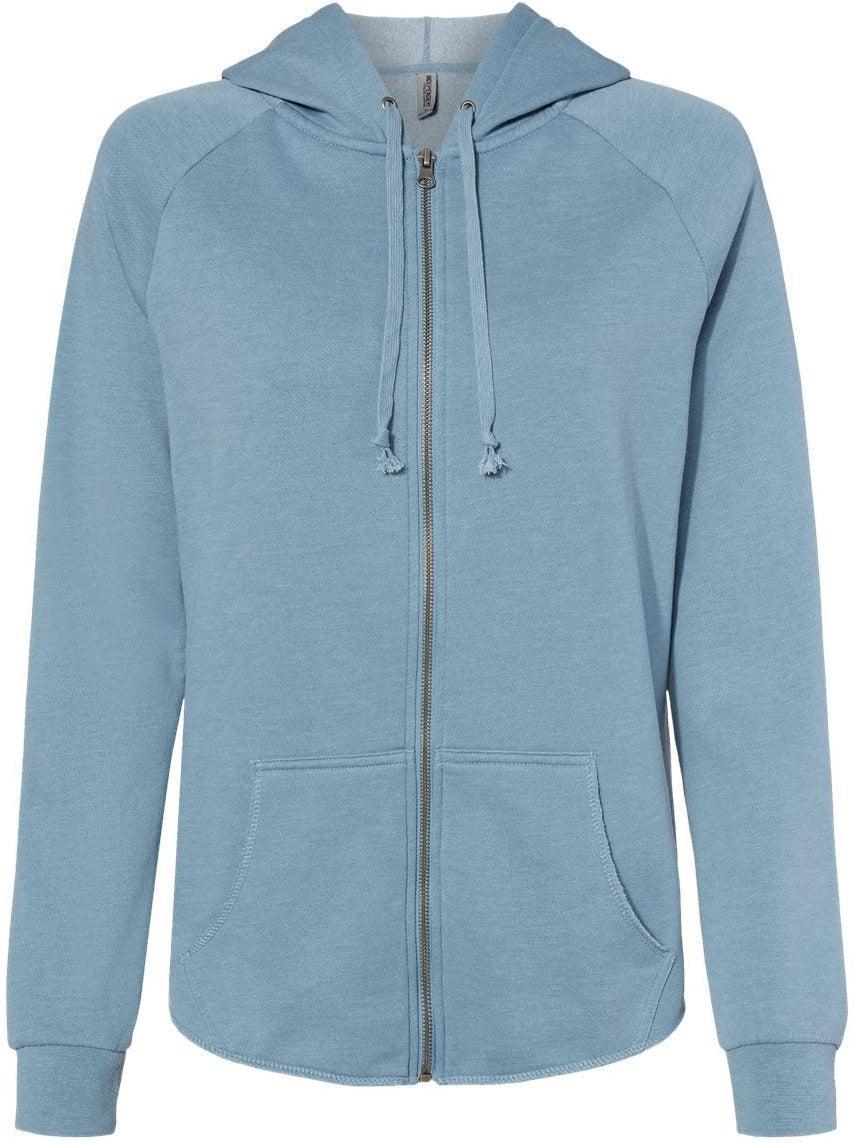 Independent Trading Co. Women's California Wave Wash Full-Zip Hooded Sweatshirt