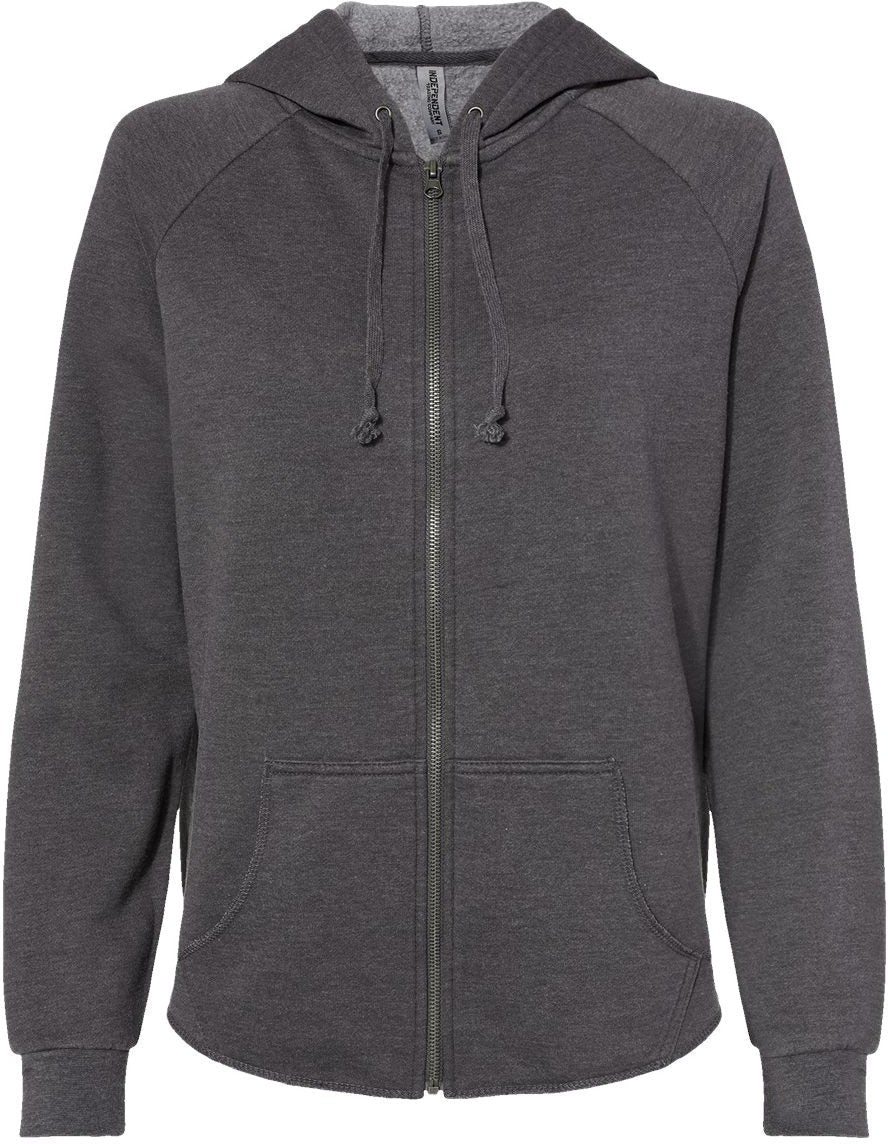 Independent Trading Co. Ladies California Wave Wash Full-Zip Hooded Sweatshirt
