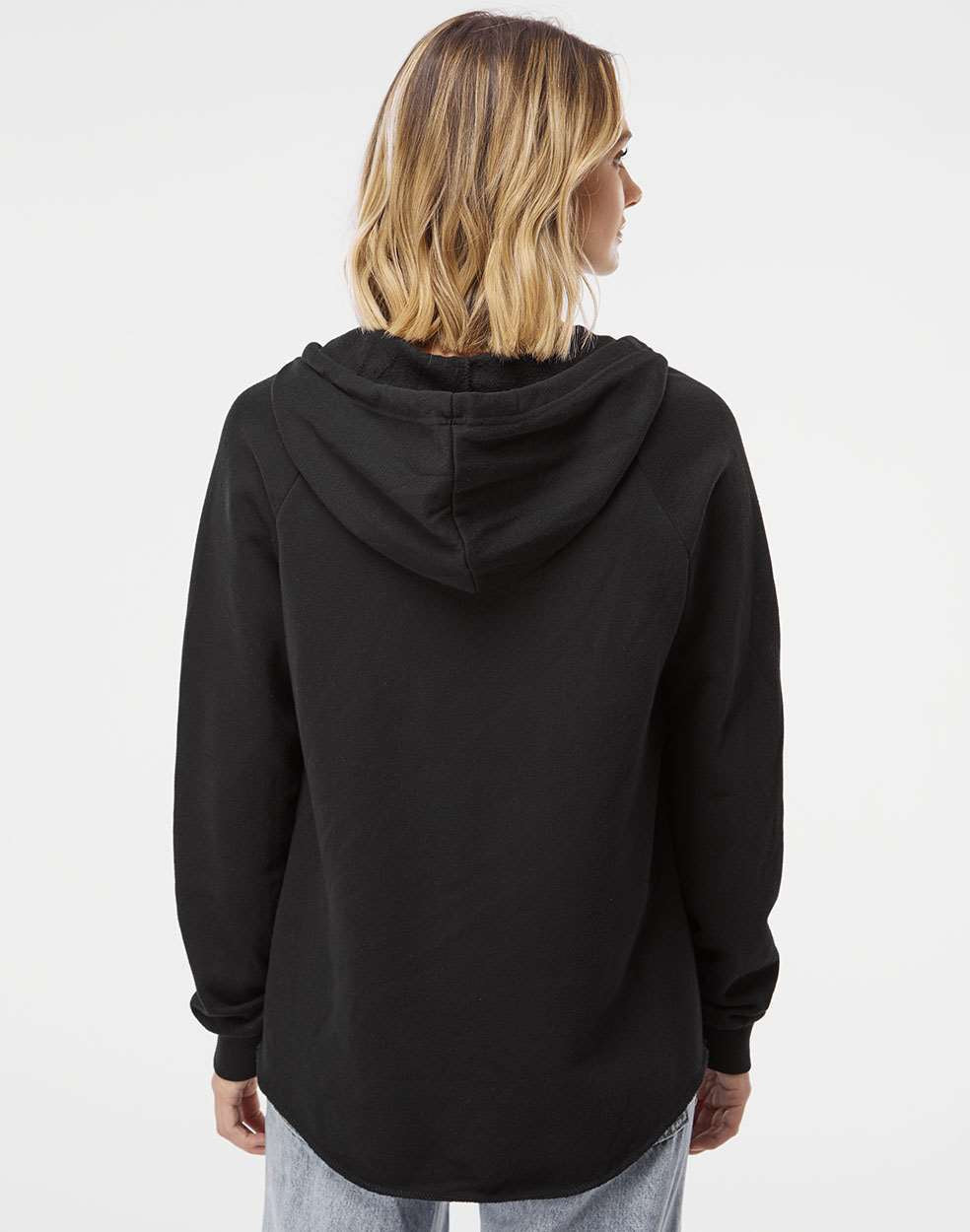 no-logo Independent Trading Co. Ladies Lightweight California Wave Wash Hooded Sweatshirt-Ladies Layering-Independent Trading Co.-Thread Logic