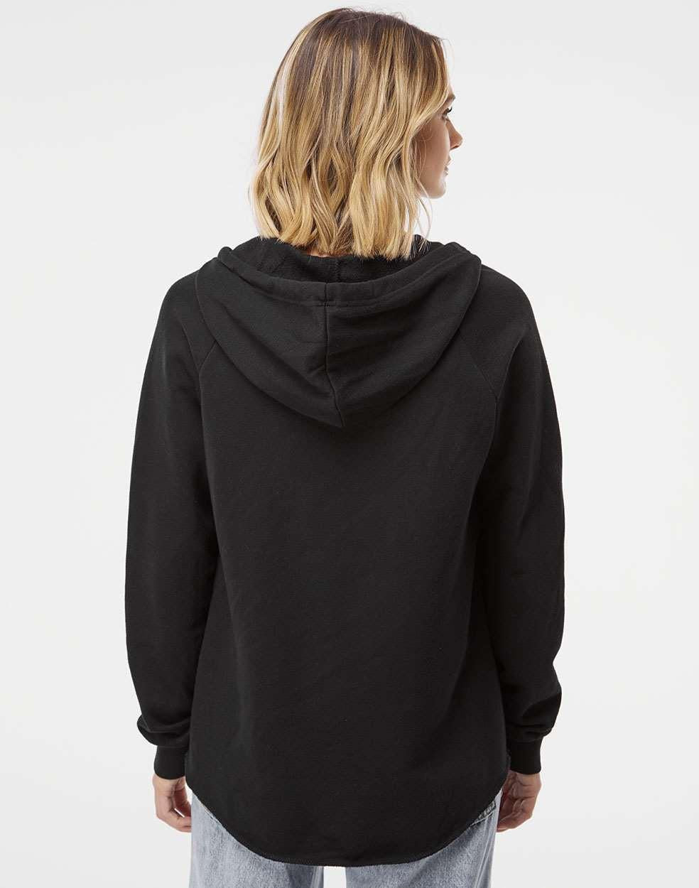 no-logo Independent Trading Co. Ladies Lightweight California Wave Wash Hooded Sweatshirt-Ladies Layering-Independent Trading Co.-Thread Logic