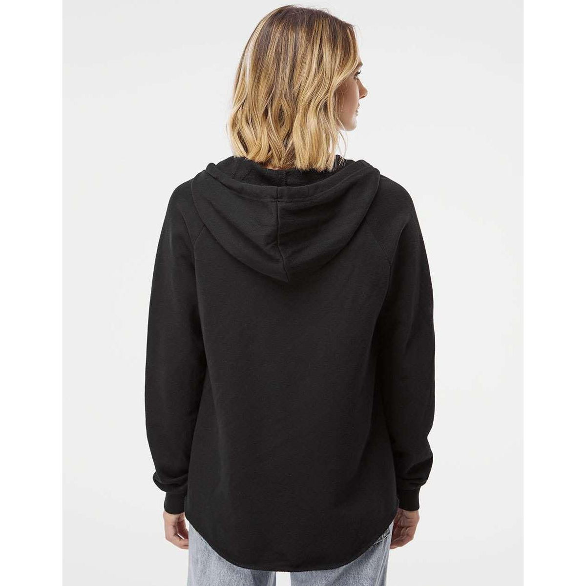 no-logo Independent Trading Co. Ladies Lightweight California Wave Wash Hooded Sweatshirt-Ladies Layering-Independent Trading Co.-Thread Logic