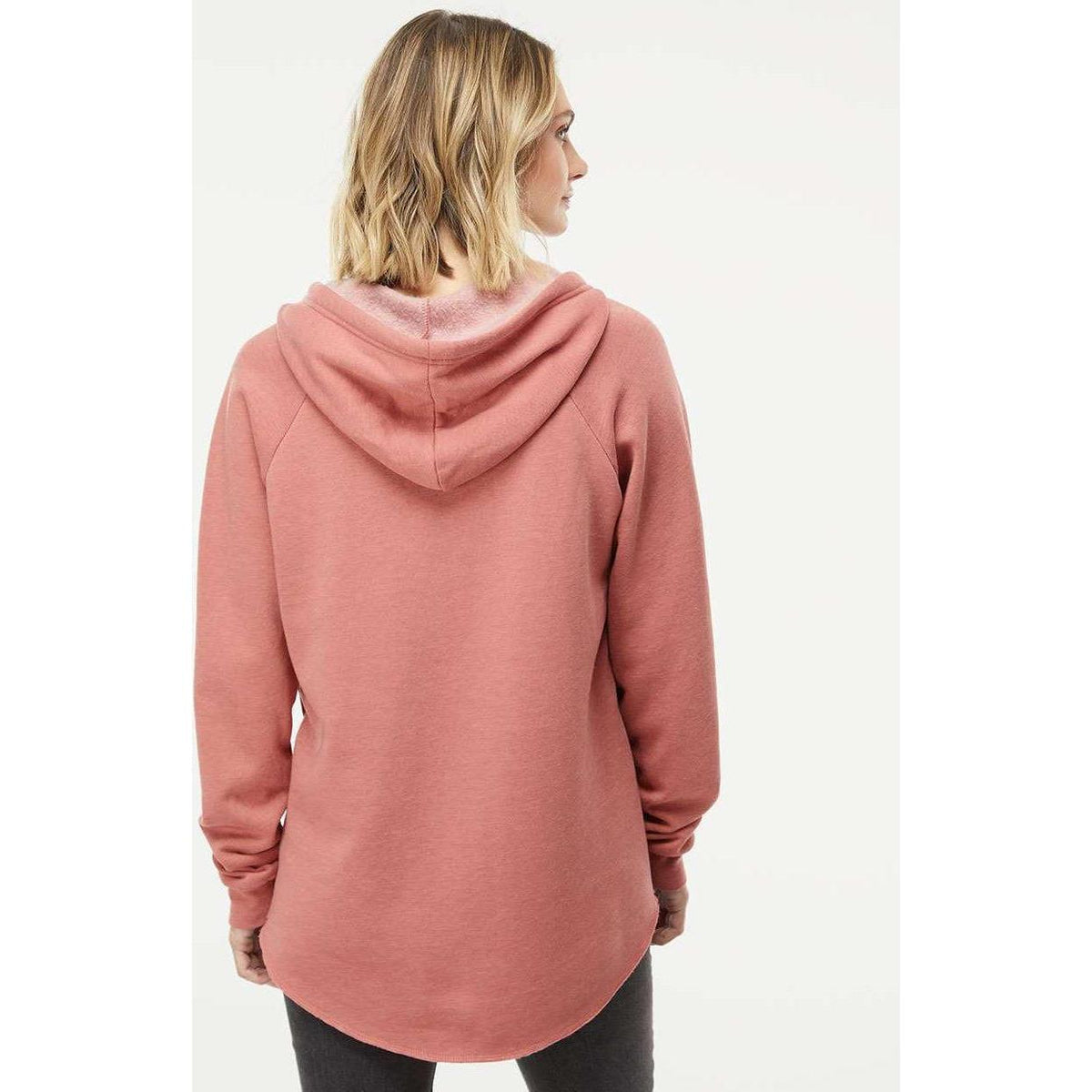 no-logo Independent Trading Co. Ladies Lightweight California Wave Wash Hooded Sweatshirt-Ladies Layering-Independent Trading Co.-Thread Logic